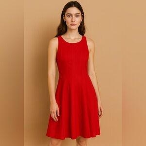 Banana Republic Classic Red Fit & Flare Dress